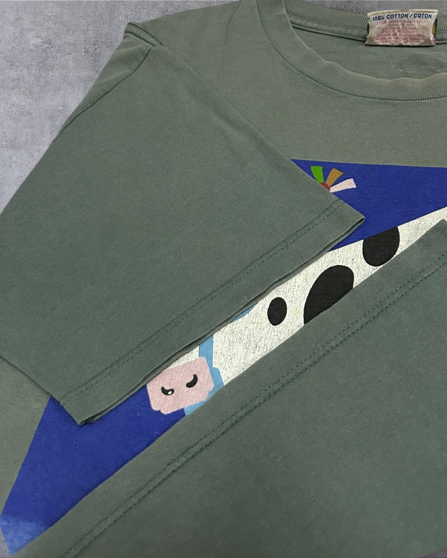 Vintage 90’s Cows Skiing Green Large on Tag Fit to XL