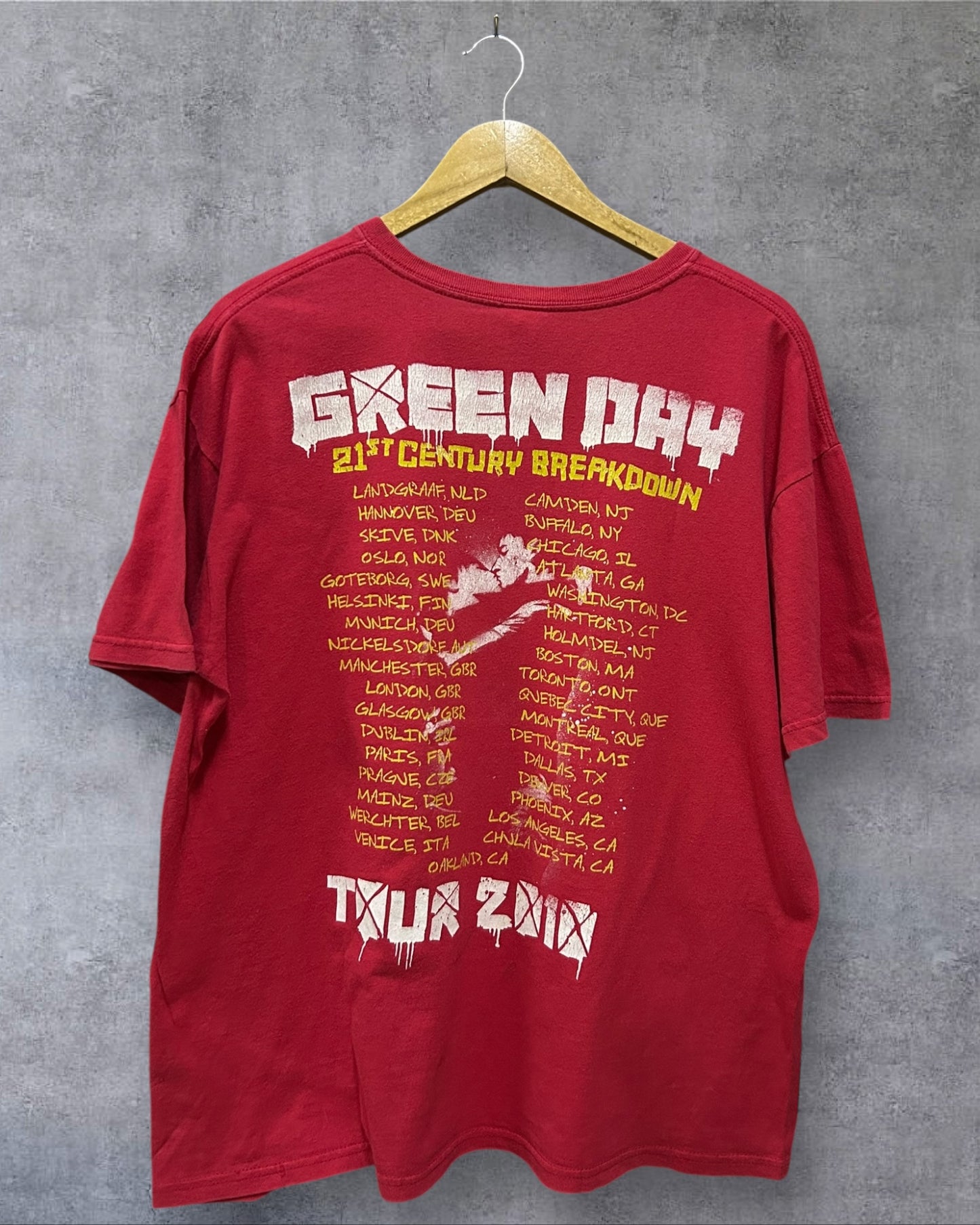 2010 Green Day 21st Breakdown Tour Shirt Large