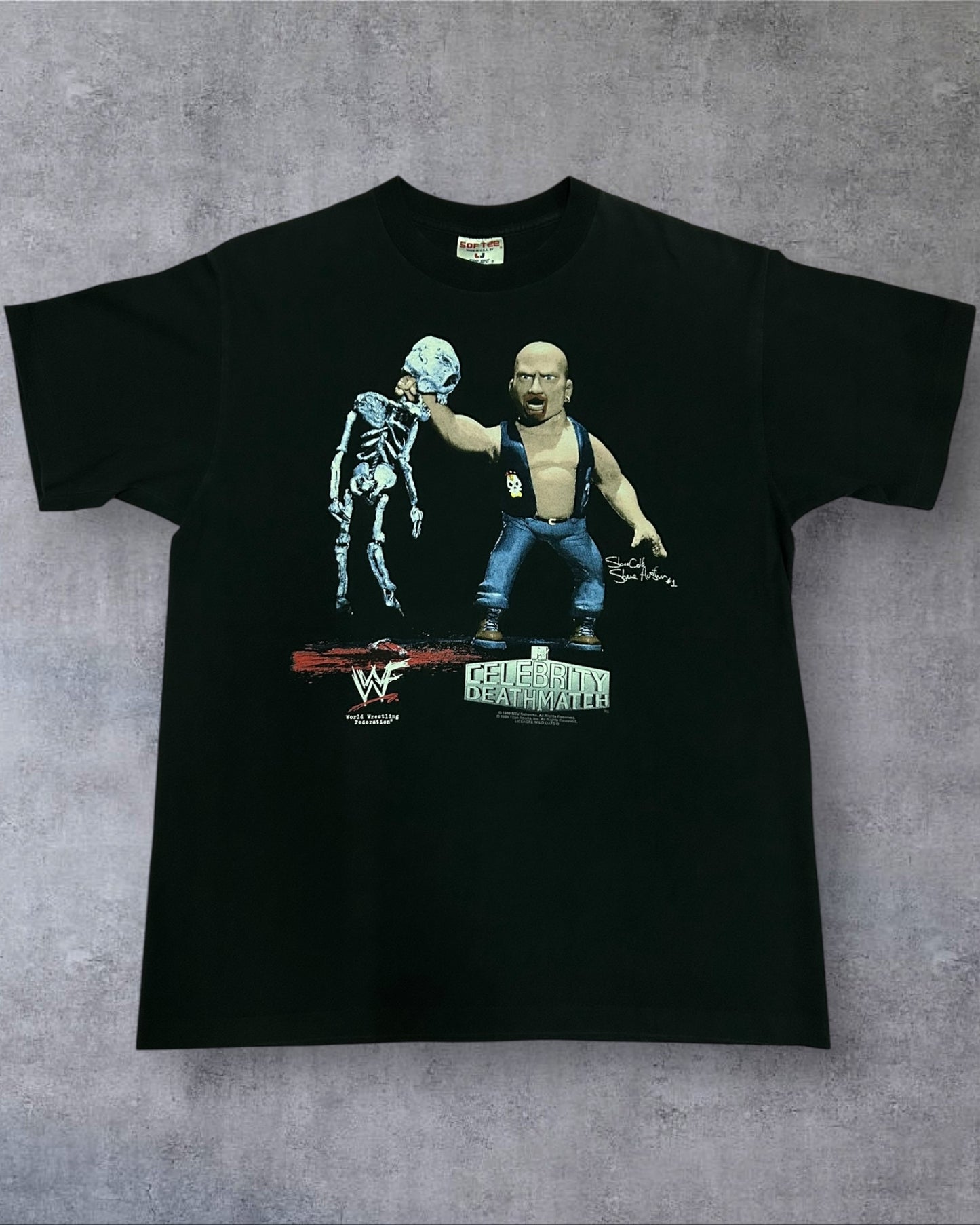 Vintage 90’s Celebrity Death Match Stone Cold Austin WWE Large