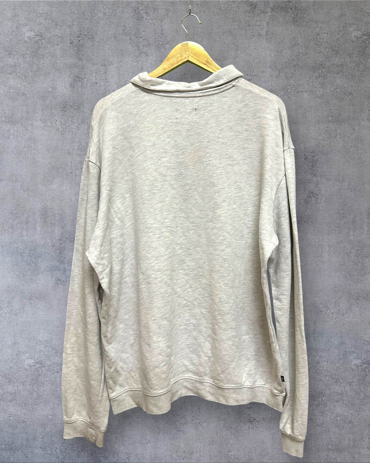 Stussy Quarter Zip Heather Gray Long Sleeve XL