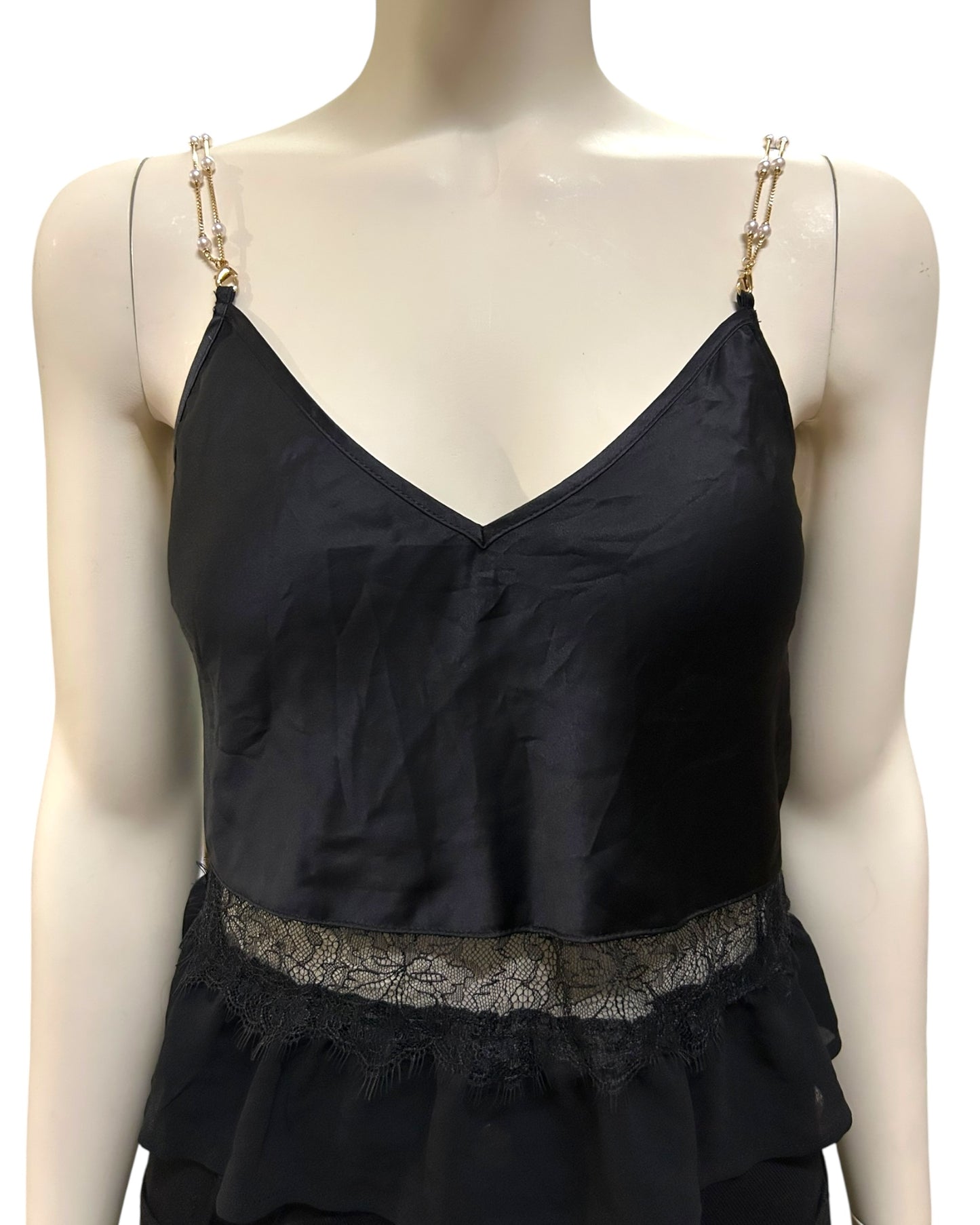 Black Silk Cami Top XS to Small