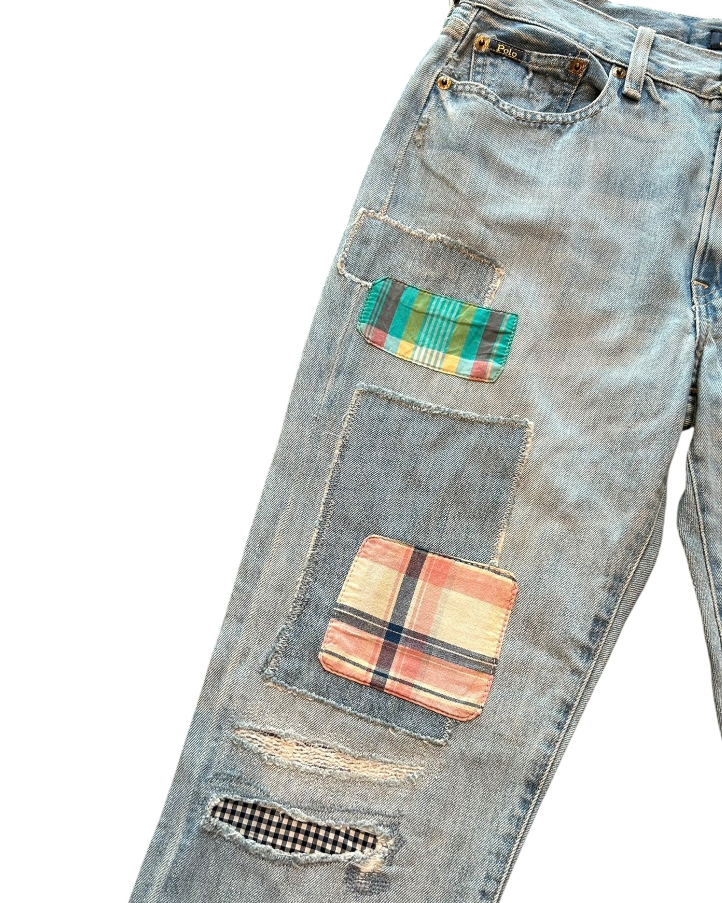 Polo Ralph Lauren Women’s Patched Distressed Slim Jeans Size 26