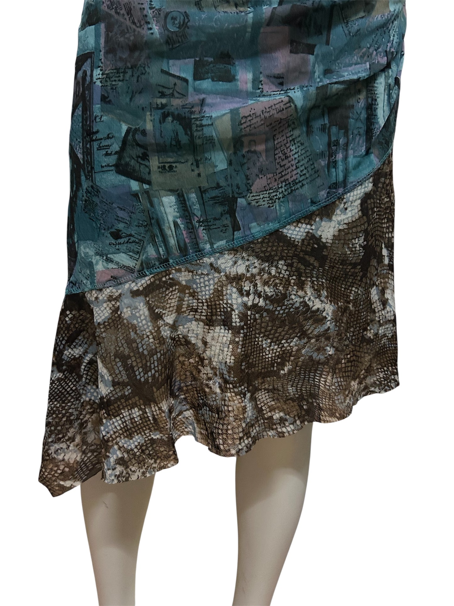 Abstract Print Sleeveless Maxi Dress XL