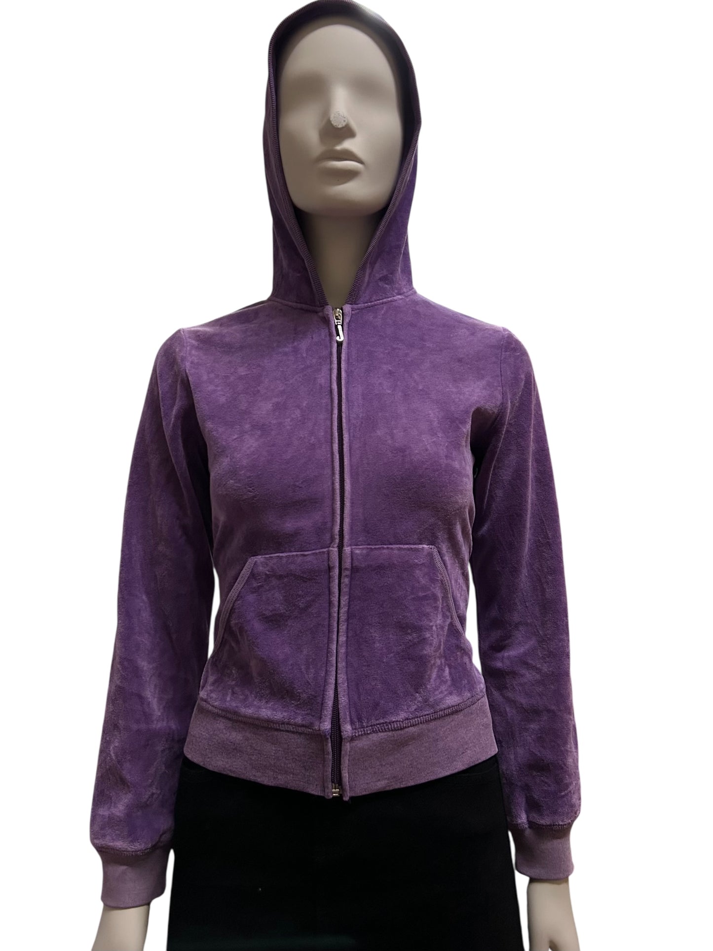 Y2k Juicy Couture Lavender Velour Zip Hoodie Large