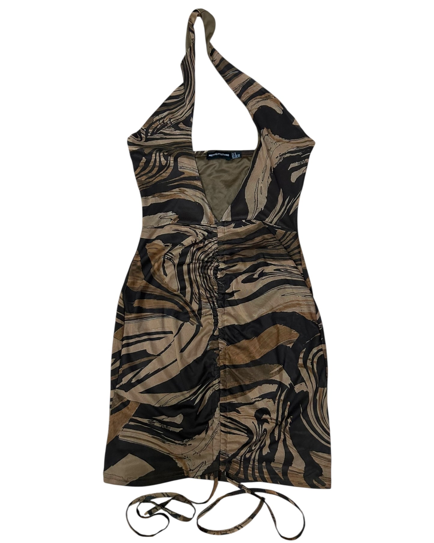 Fitted Halter Mini Dress Small