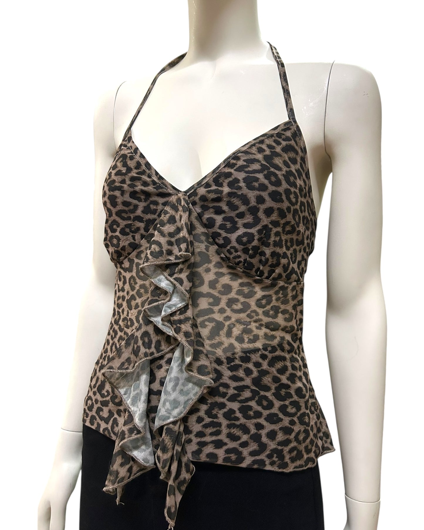 Leopard Print Halter Top Large to XL