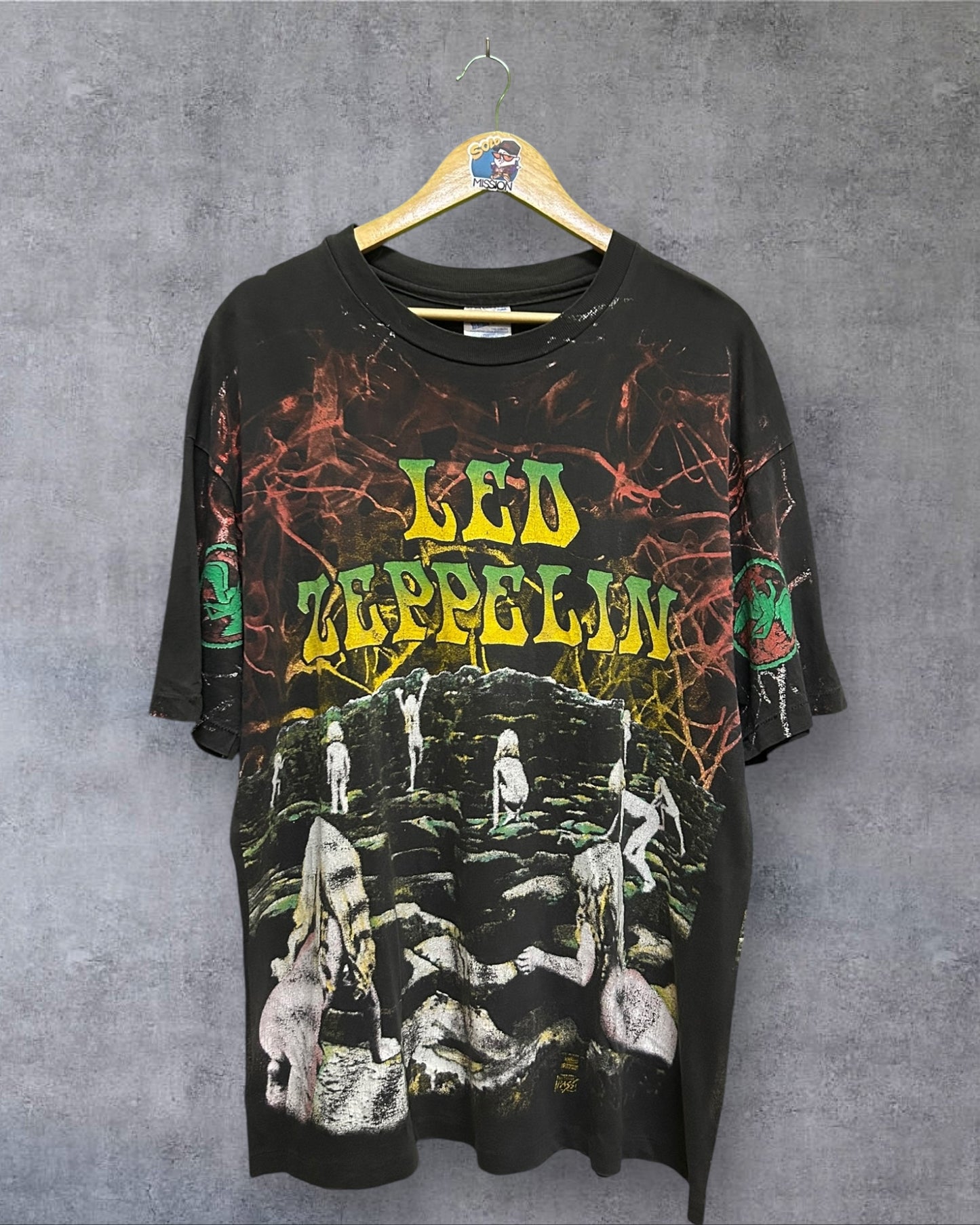 Vintage 1992 Houses of The Holy Led Zeppelin AOP XL