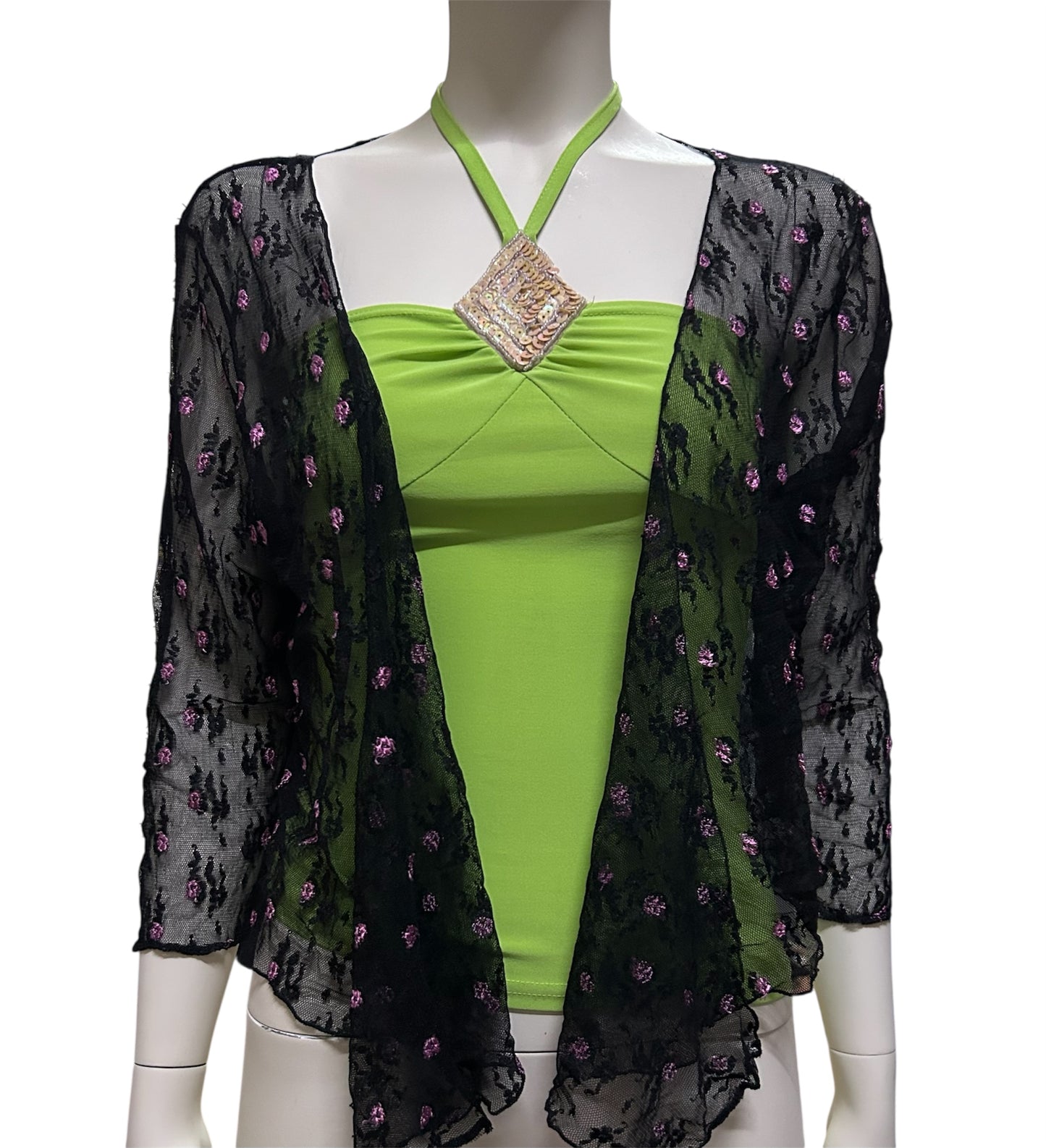 Black Floral Vintage Lace Bolero
