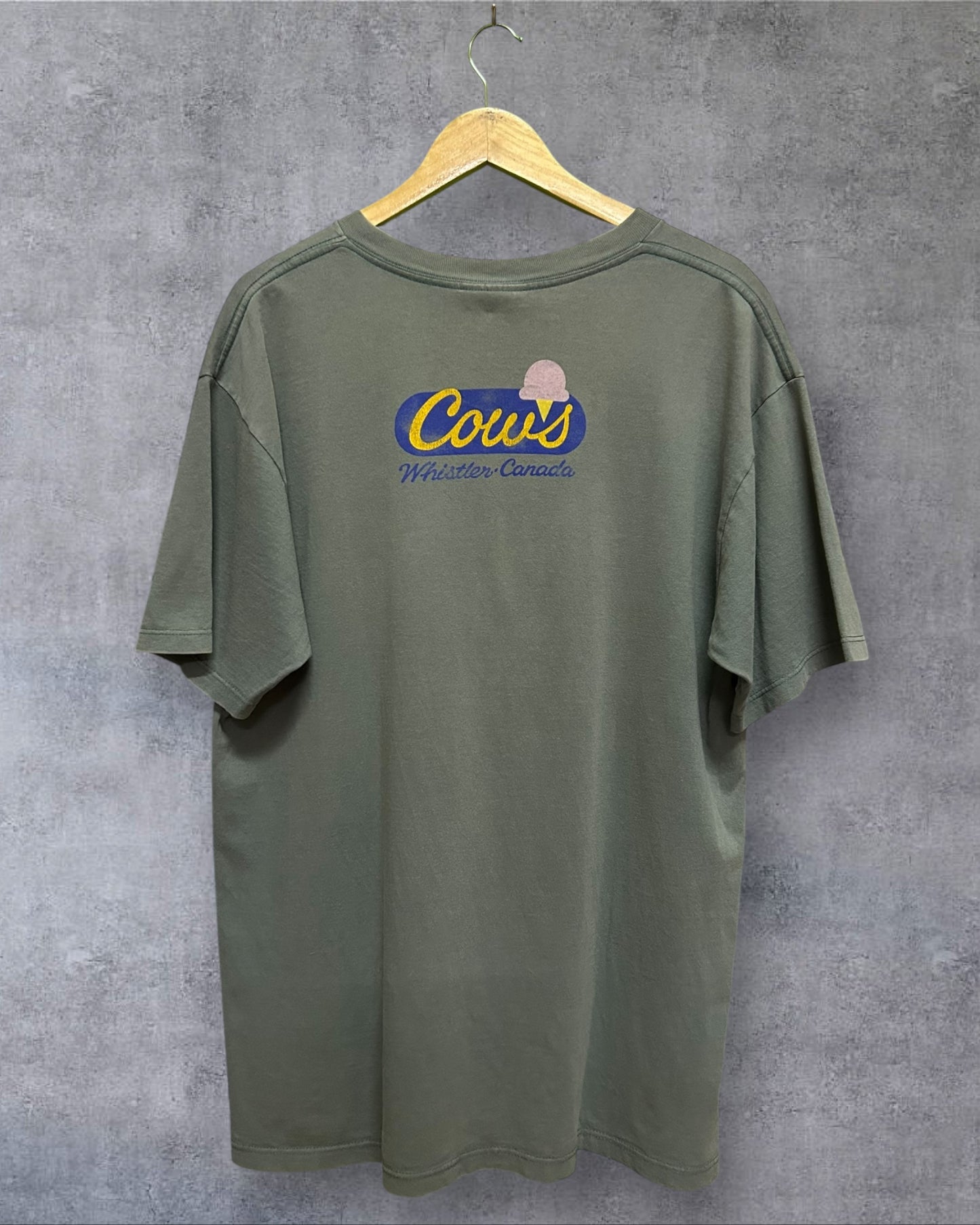 Vintage 90’s Cows Skiing Green Large on Tag Fit to XL