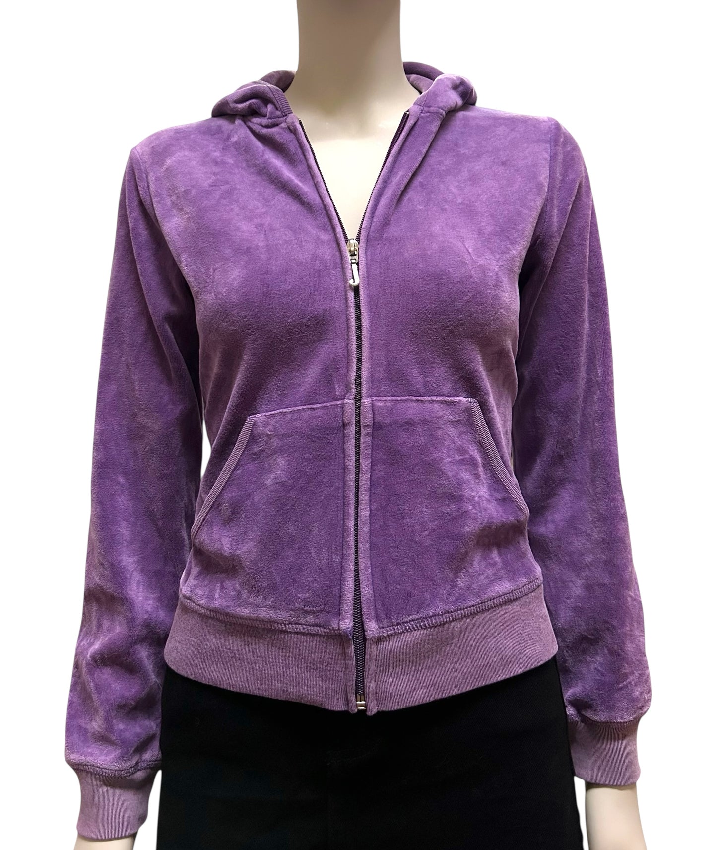 Y2k Juicy Couture Lavender Velour Zip Hoodie Large