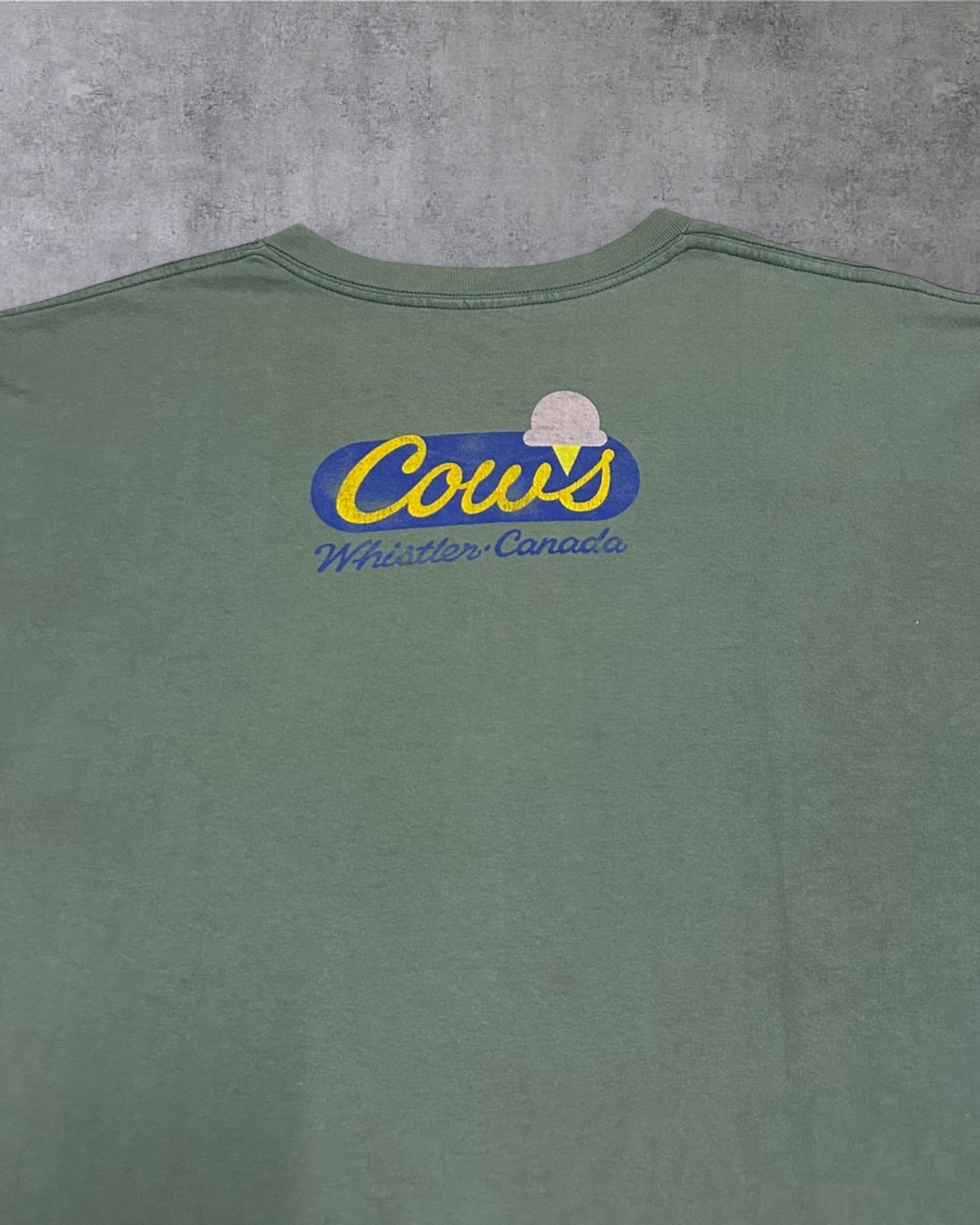 Vintage 90’s Cows Skiing Green Large on Tag Fit to XL