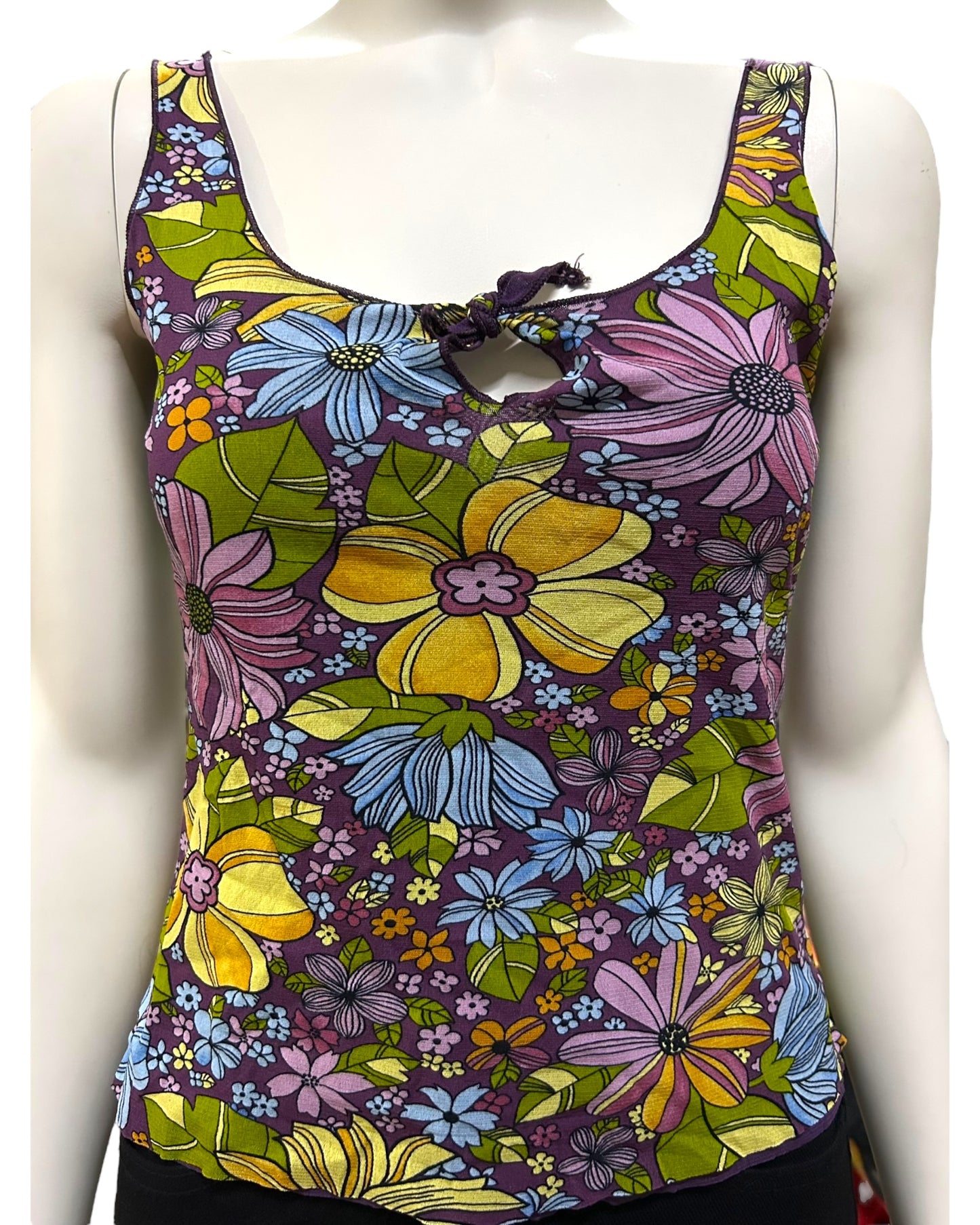 Floral Sleeveless Top Small