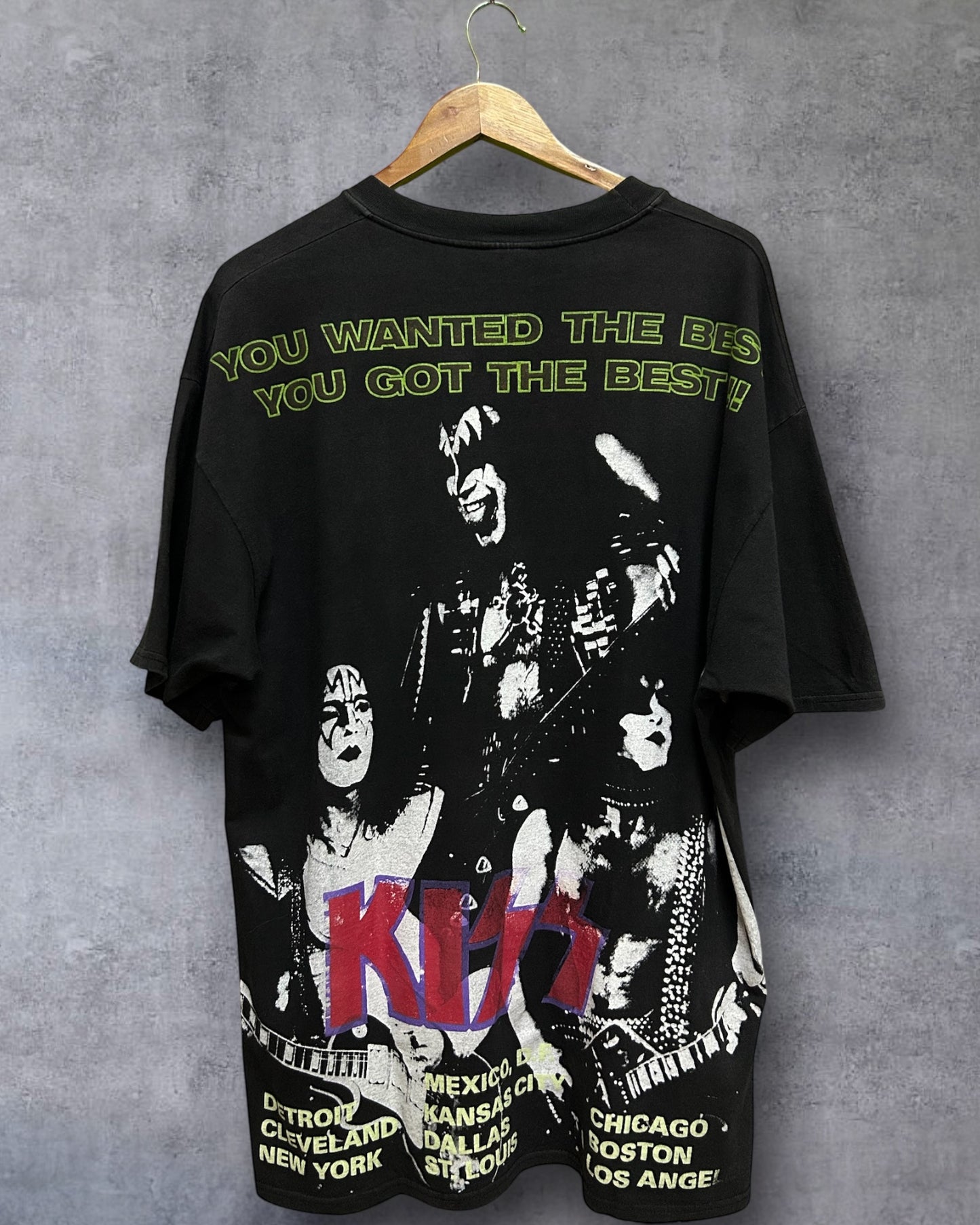 Kiss “You Wanted The Best, You Got The Best” 90s Mexican Hanes Beefy Tag XL