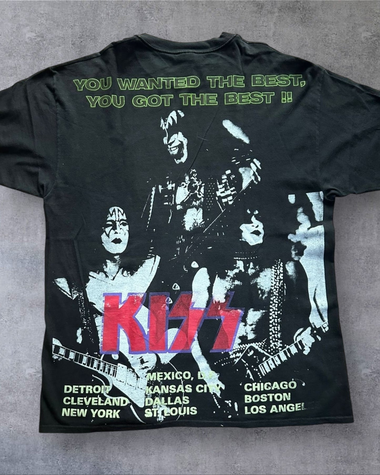 Kiss “You Wanted The Best, You Got The Best” 90s Mexican Hanes Beefy Tag XL