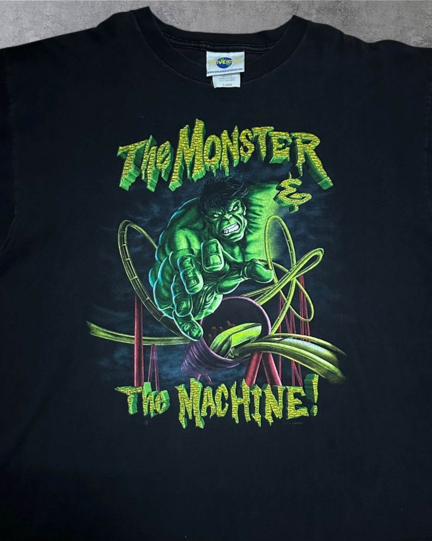 Vintage Hulk “The Monster The Machine” Universal Studio Tag XL