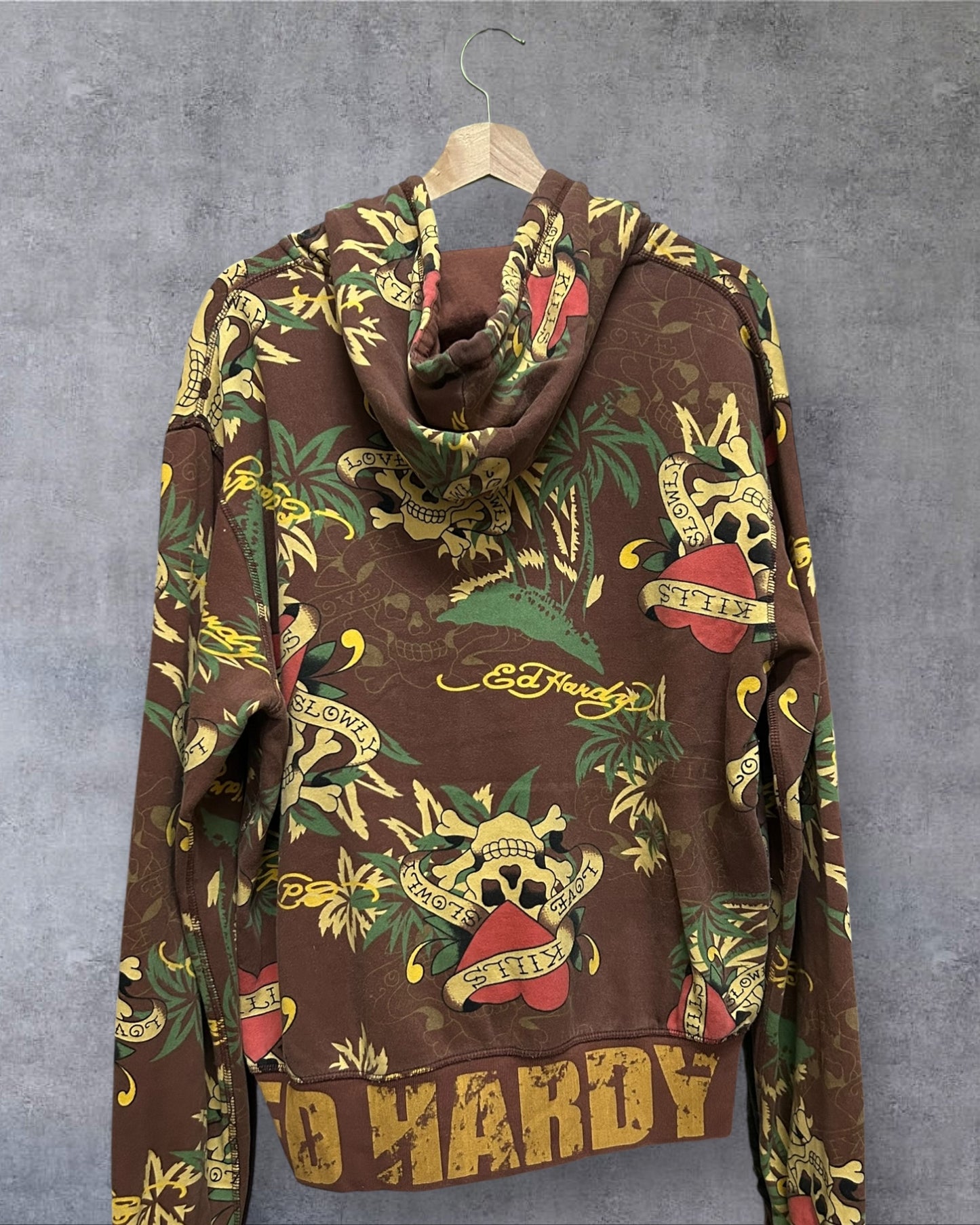 Men’s AOP Christian Audigier x Ed Hardy Zip Hoodie Jacket XXL