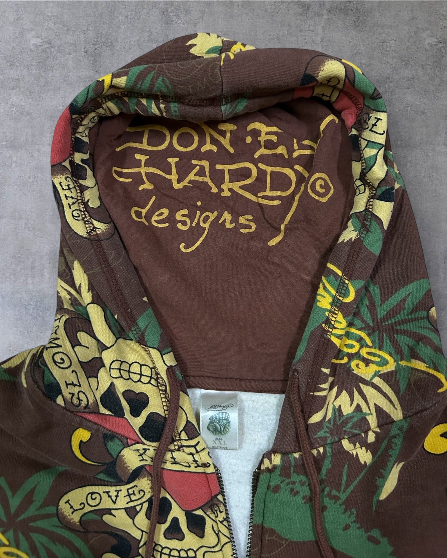 Men’s AOP Christian Audigier x Ed Hardy Zip Hoodie Jacket XXL