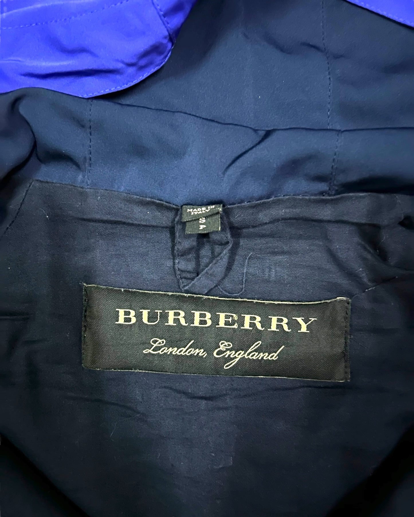 Men’s Royal Blue Burberry Hoodie Jacket