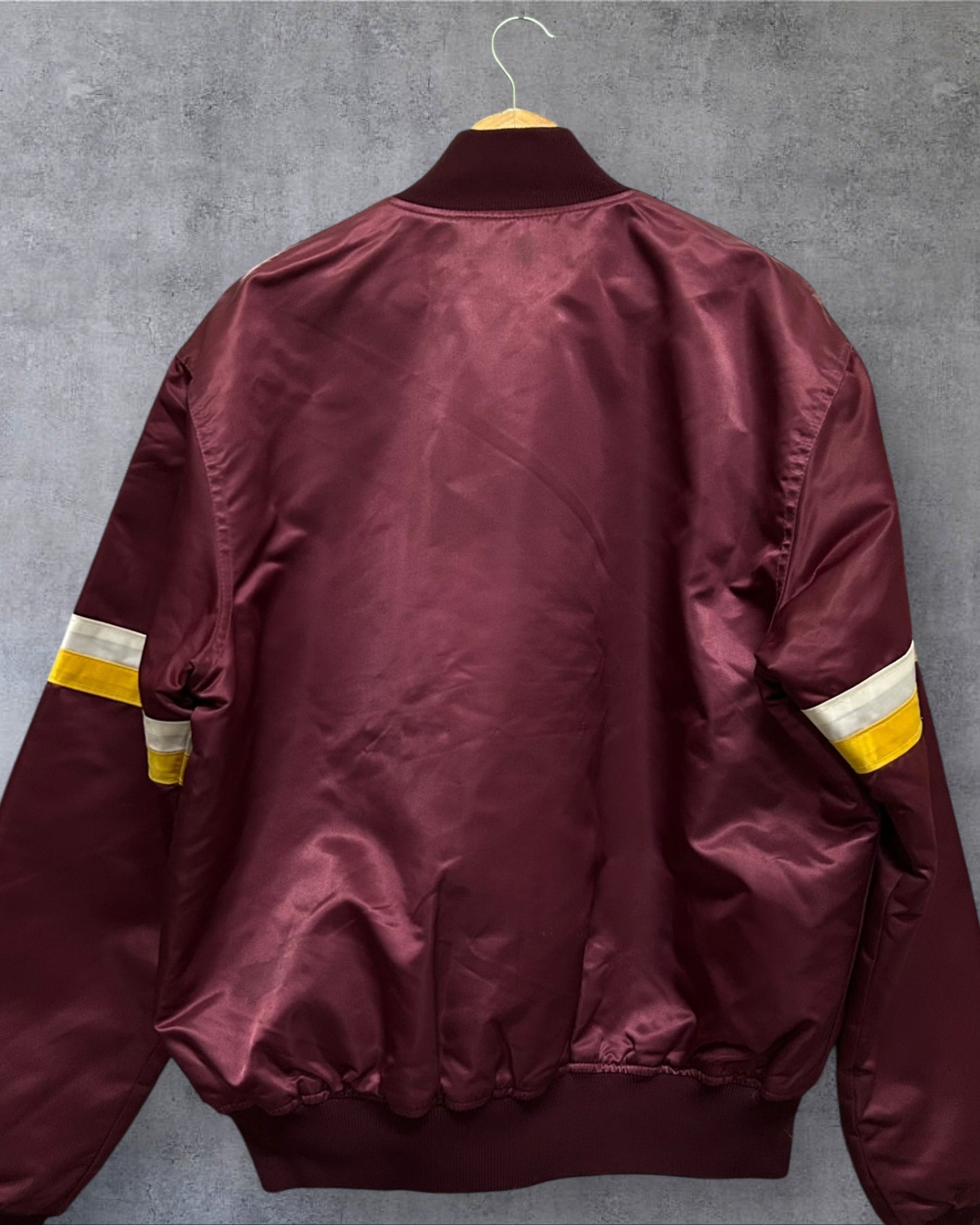Maroon Washington Redskins Satin Bomber Jacket