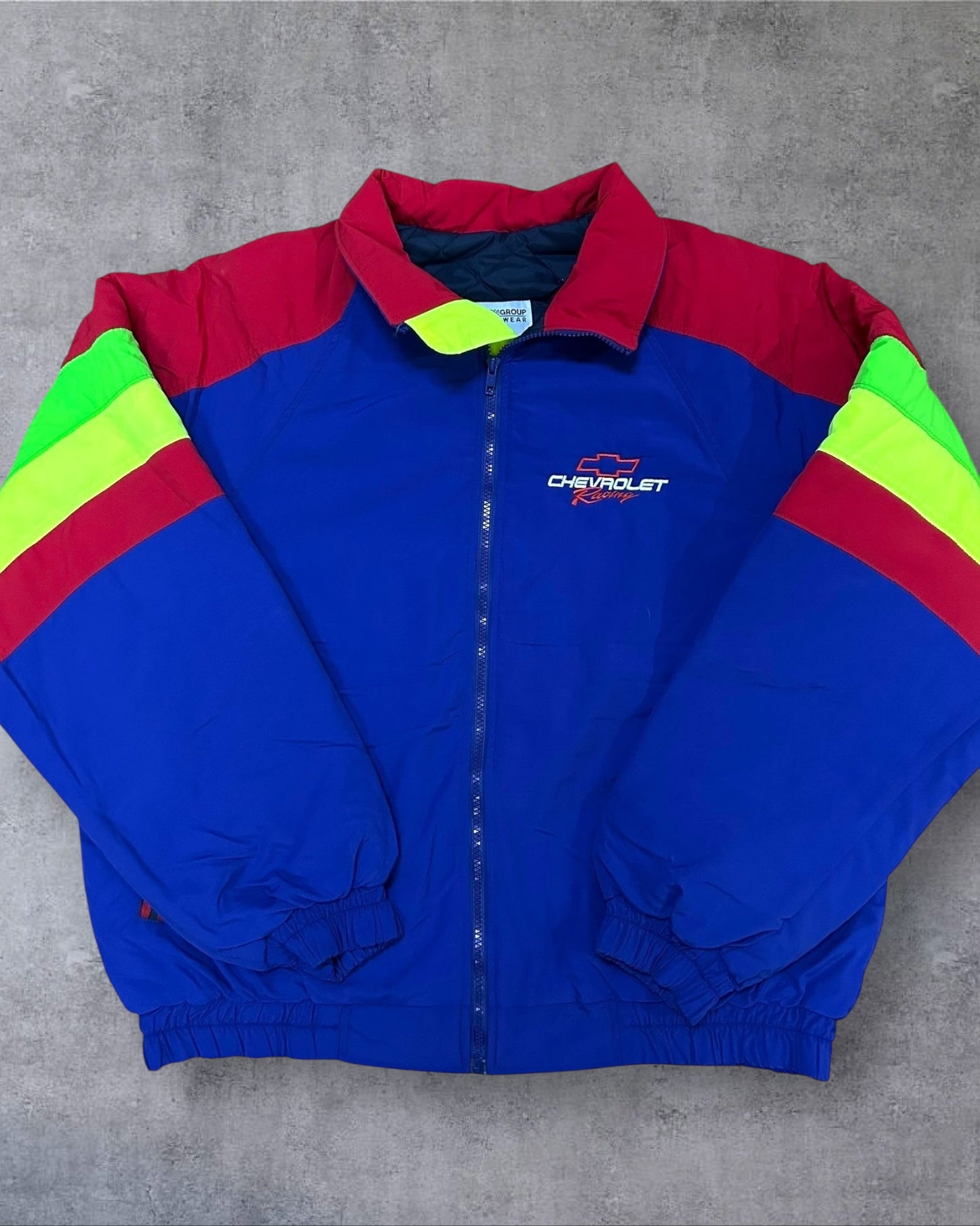 Vintage Chevloret Nascar Purple Racing Ski Bomber Jacket Large to XL