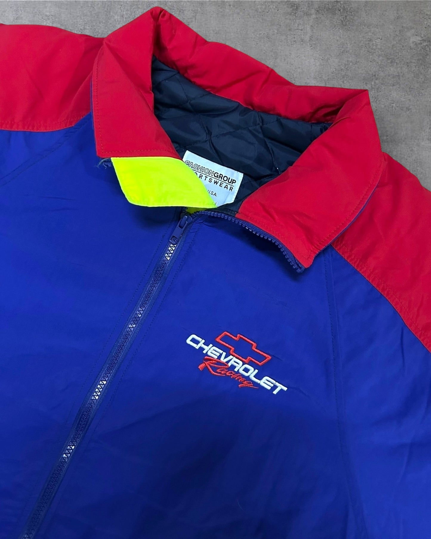 Vintage Chevloret Nascar Purple Racing Ski Bomber Jacket Large to XL