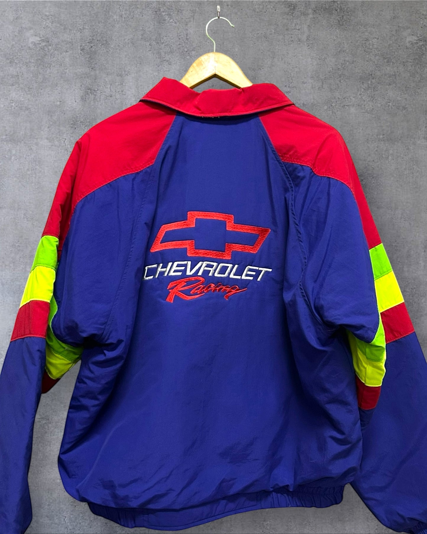 Vintage Chevloret Nascar Purple Racing Ski Bomber Jacket Large to XL