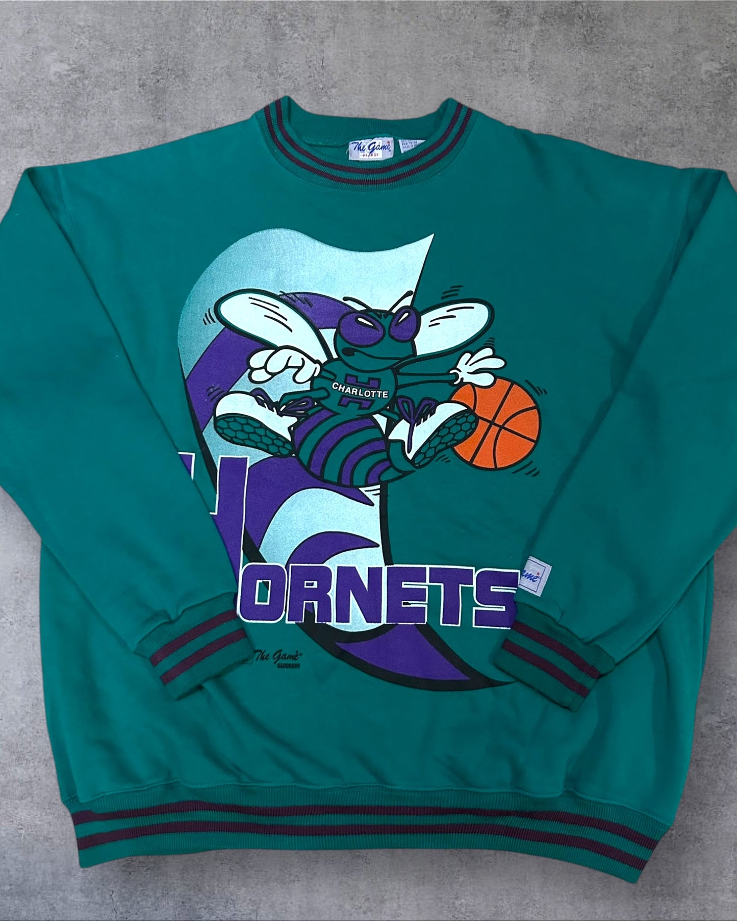 Vintage 90’s Charlotte Hornets NBA Crewneck XXL