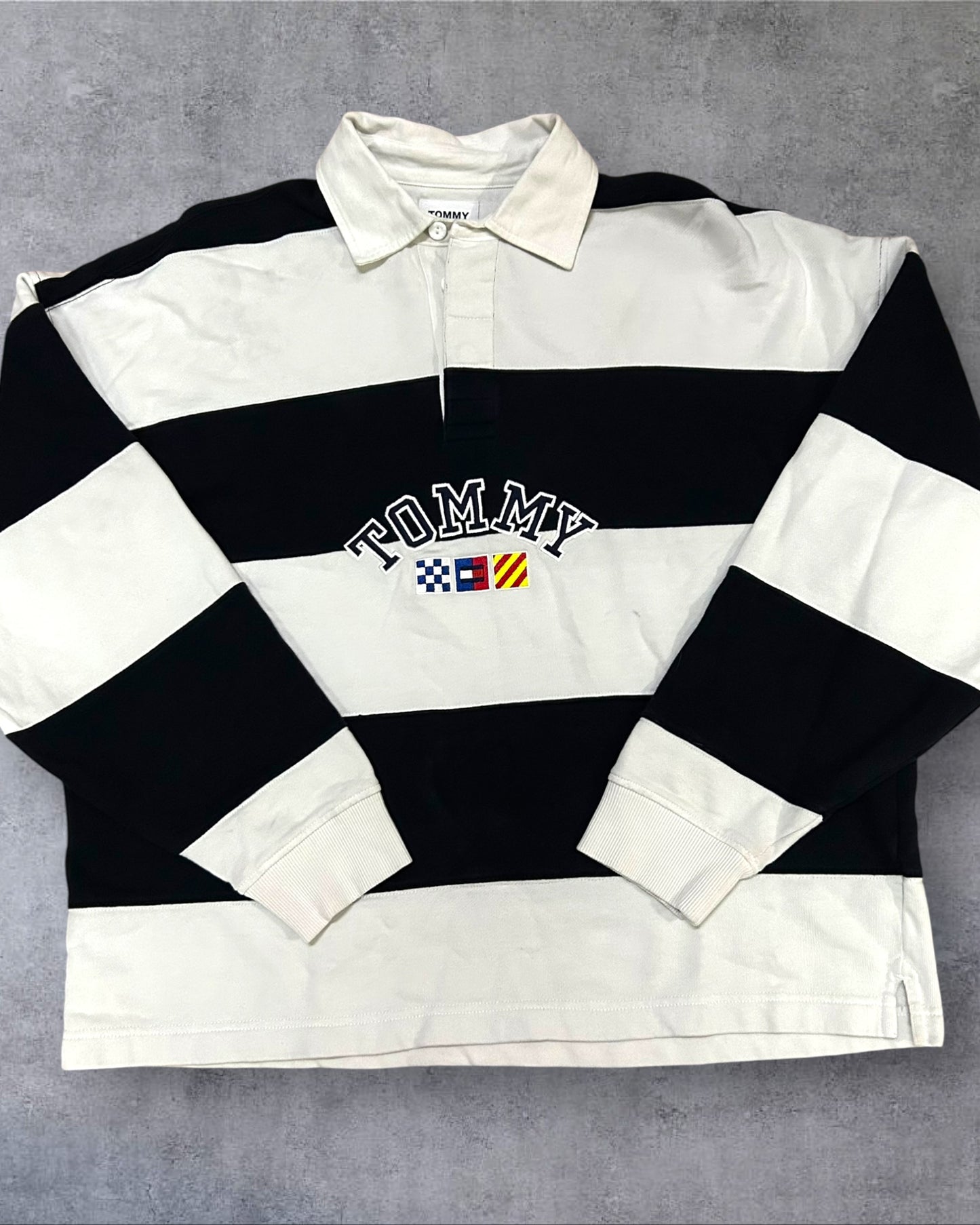 Tommy Hilfiger Archive Stripe Relaxed Rugby Shirt Medium to Large