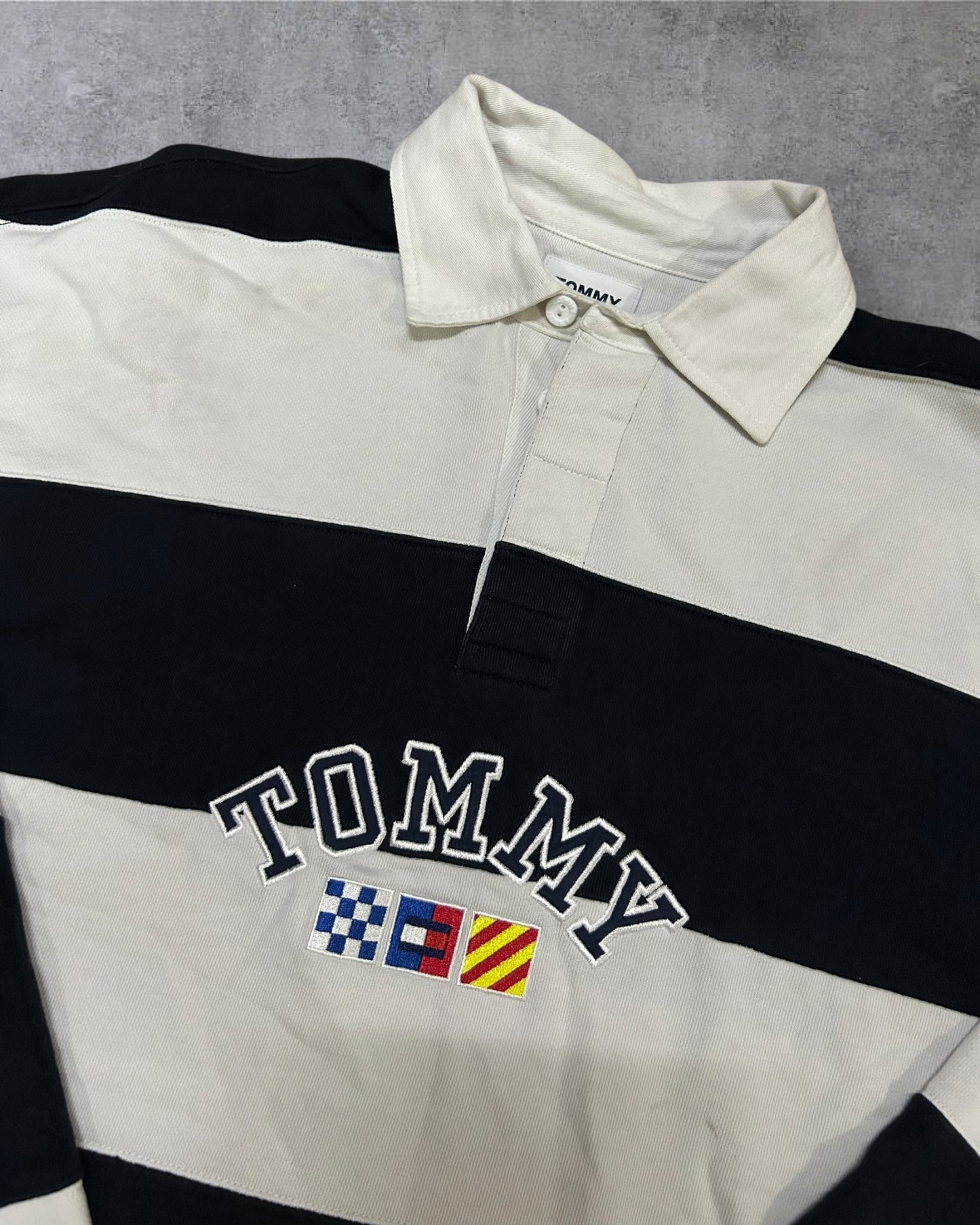 Tommy Hilfiger Archive Stripe Relaxed Rugby Shirt Medium to Large