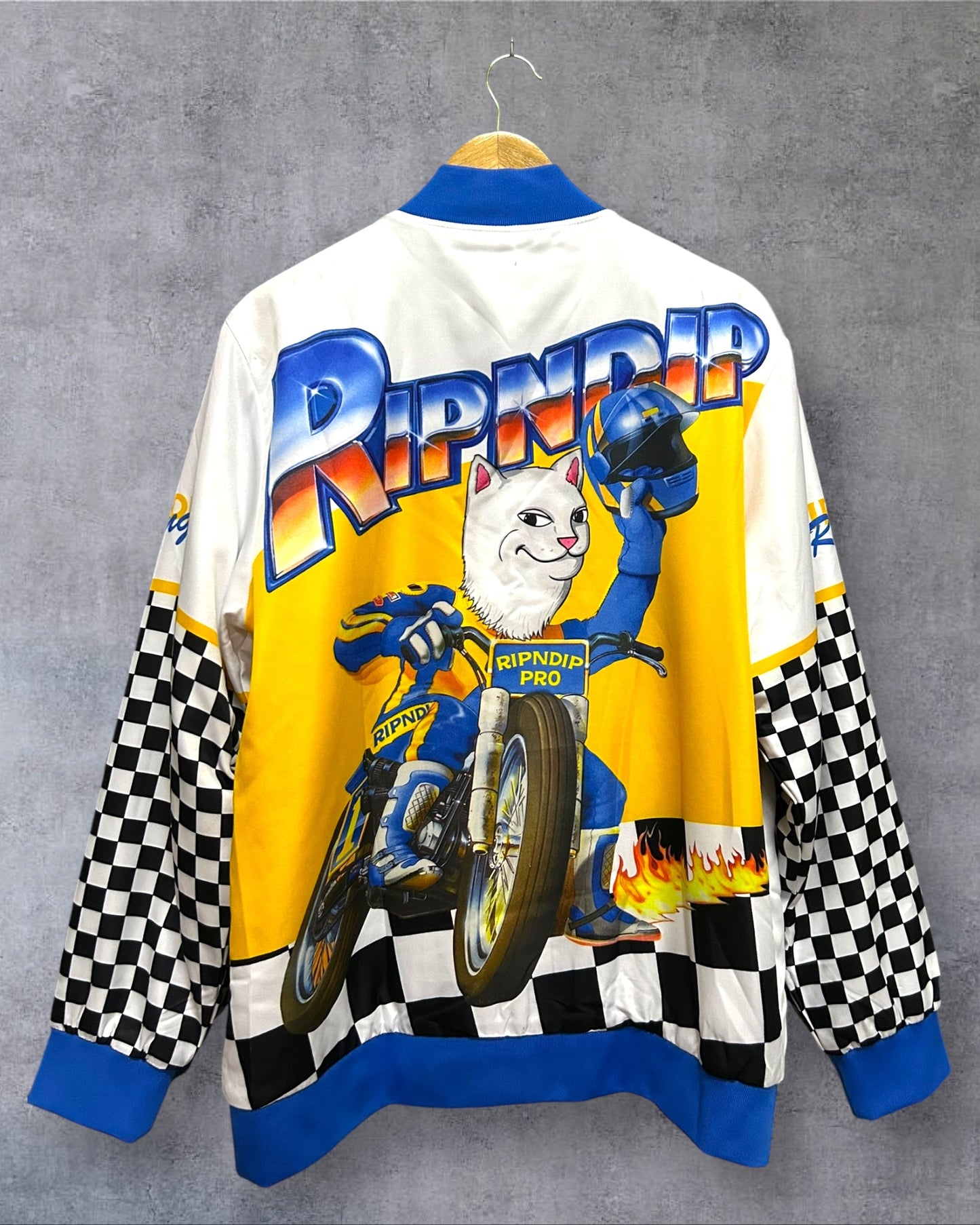 Ripndip Speedy Racing Poly Varsity Jacket Large to XL