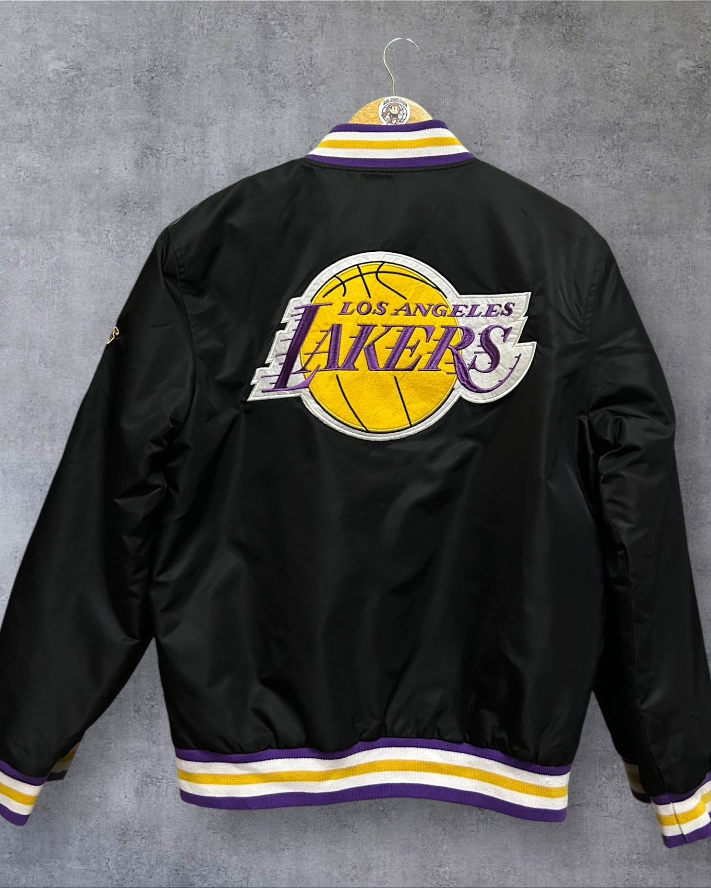 Men’s NBA Lakers Los Angeles Black Bomber Jacket Medium to Large