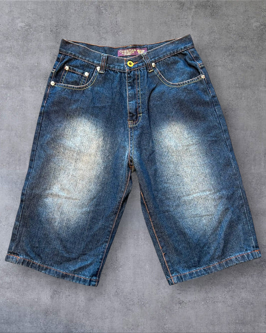 Y2k Ed Hardy by Christian Audigier Embroidered Jorts