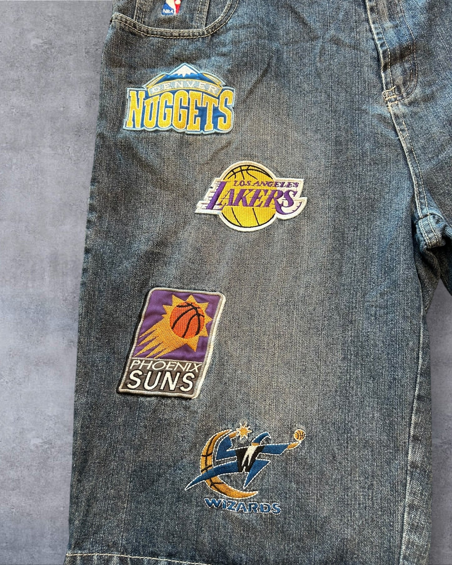 NBA UNK Basketball Teams Patch Jorts Size 40