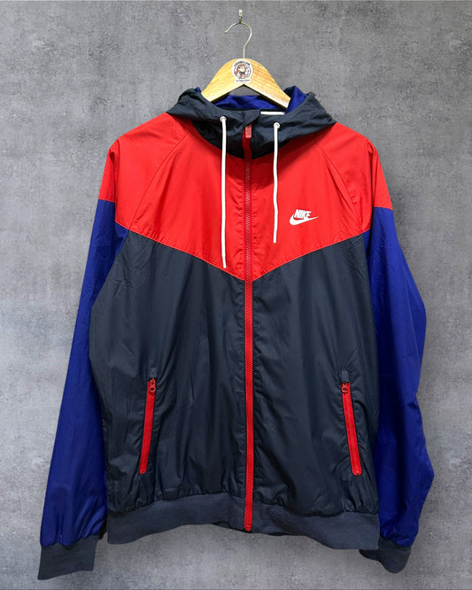 Nike Windrunner Mens Jacket Obsidian Blue University Red Windbreaker M to L