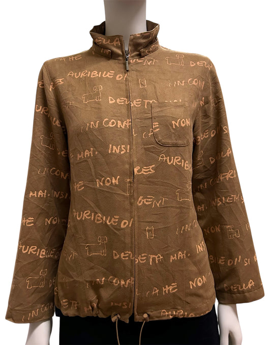 Women’s Laura Fiume Milano Suede Zip Jacket XL on Tag
