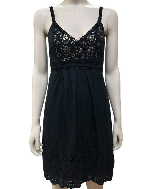 Black Sequin Mini Dress Small