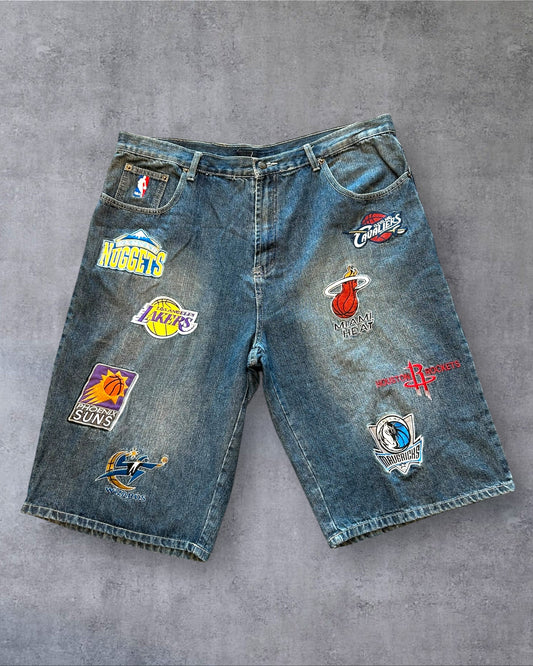 NBA UNK Basketball Teams Patch Jorts Size 40