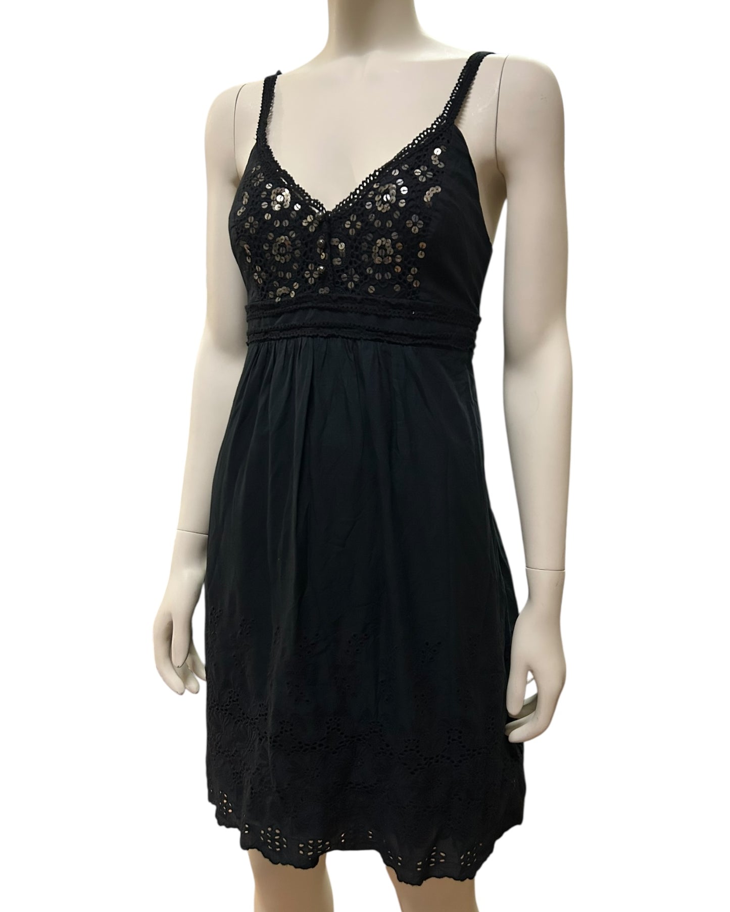 Black Sequin Mini Dress Small
