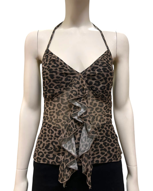 Leopard Print Halter Top Large to XL