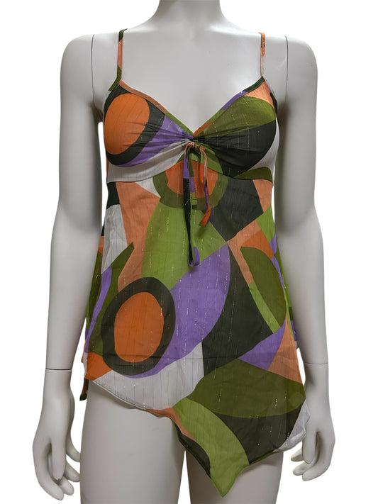 Y2K Sheer Asymmetric Cami Top
