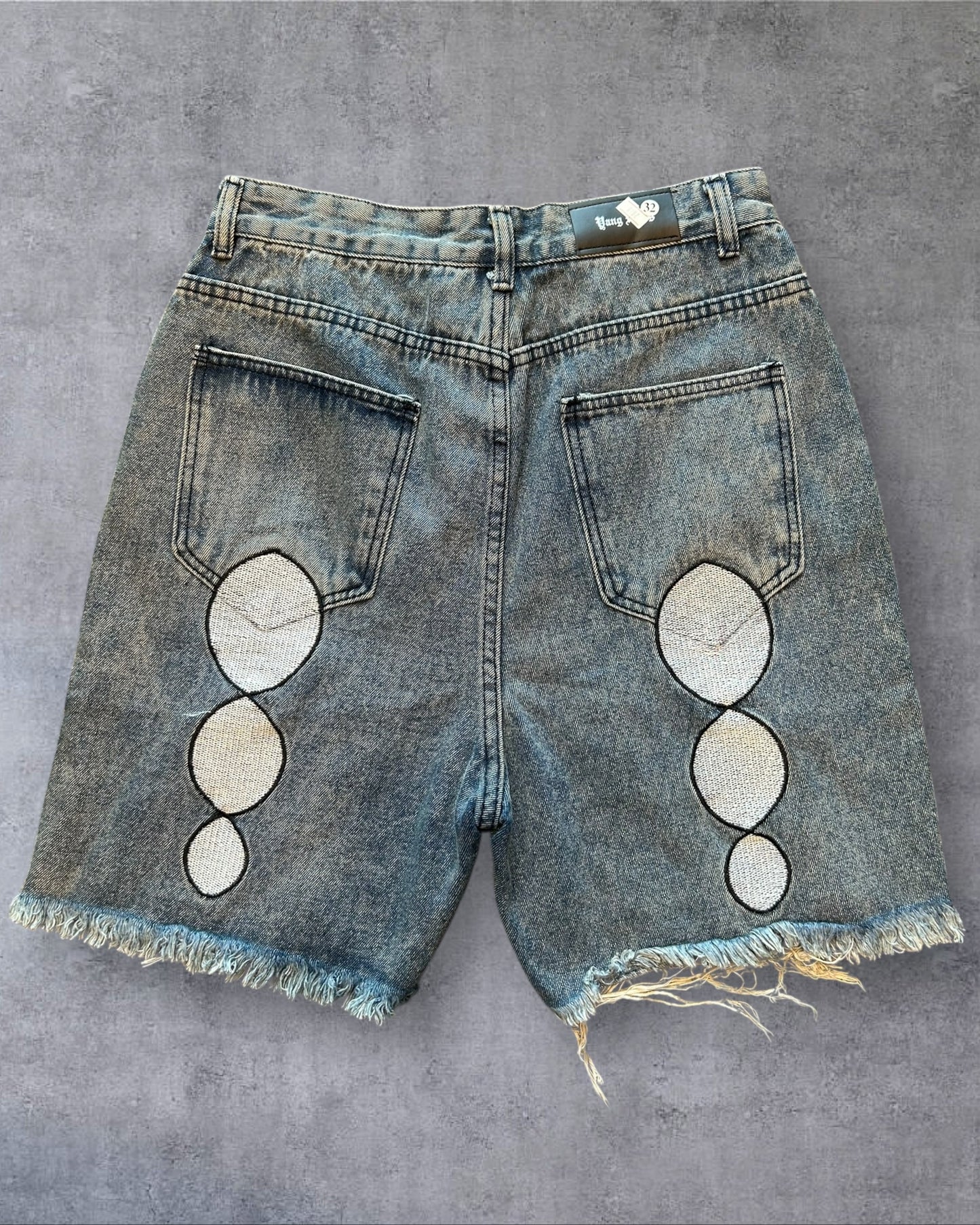 Denim Distressed Jorts Size 32