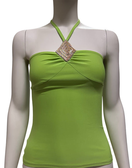 Green Apple Halter Top