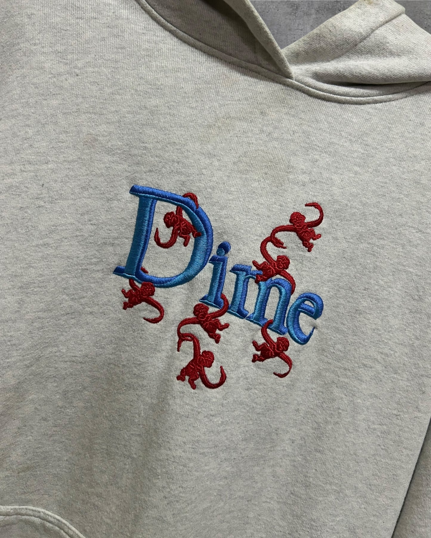Dime Grey Monke Hoodie Medium to Large