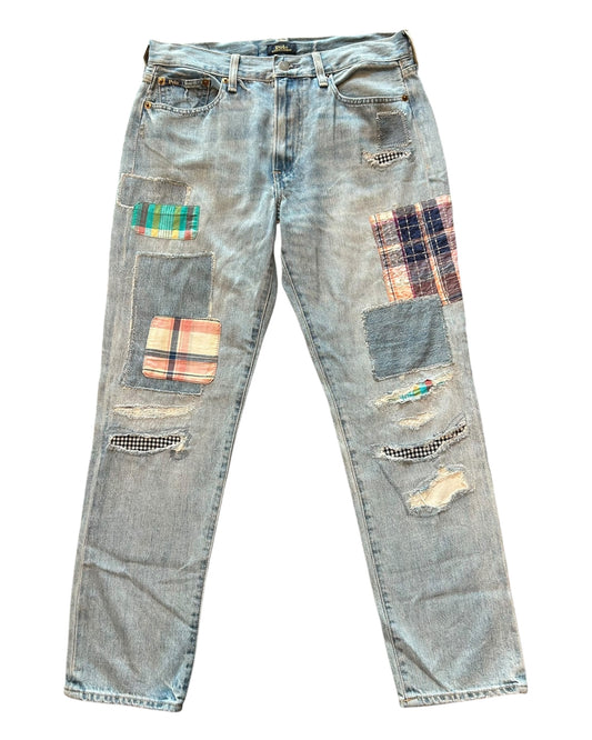Polo Ralph Lauren Women’s Patched Distressed Slim Jeans Size 26
