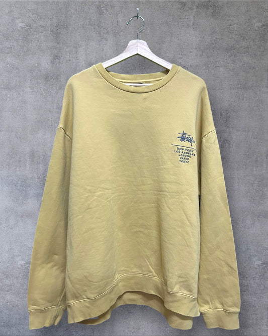 Stussy City Embroidery Stack Crewneck XL to 2XL