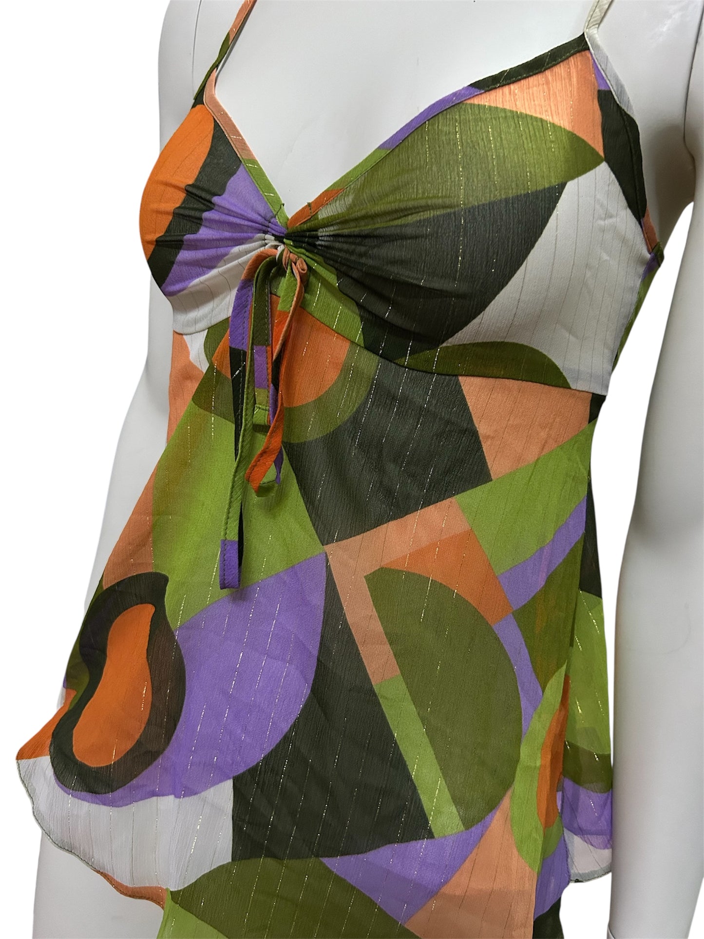 Y2K Sheer Asymmetric Cami Top