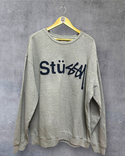 Stussy Graffiti Applique Crew L to 2XL Fit