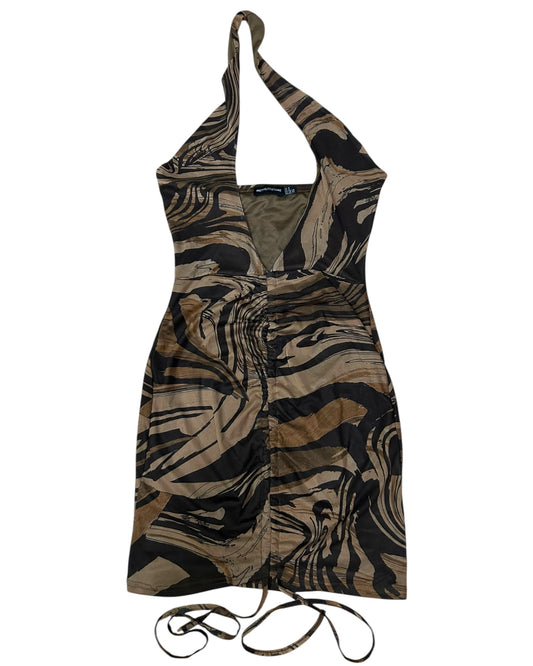 Fitted Halter Mini Dress Small