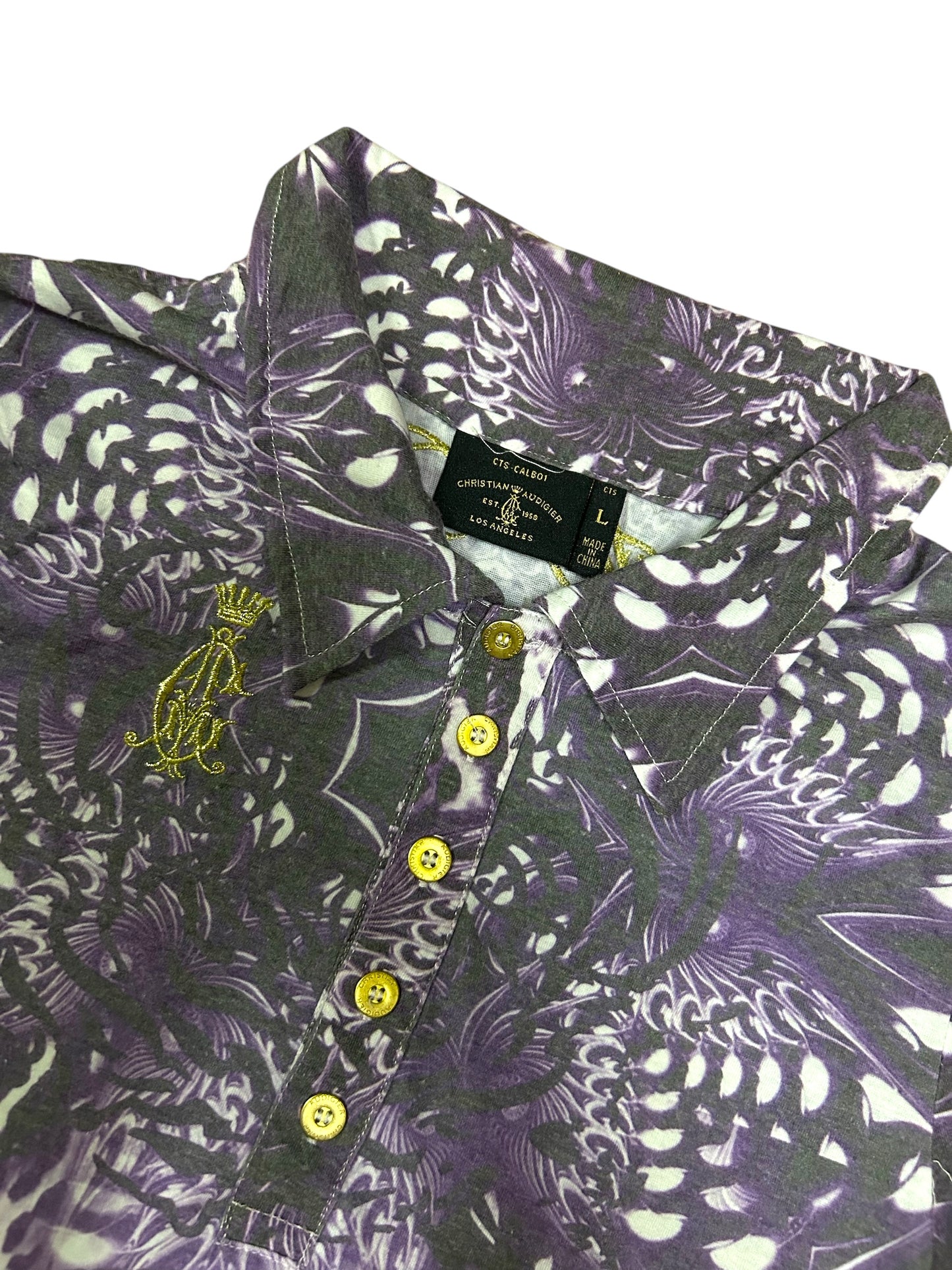 Christian Audigier Women’s Polo Shirt Small to Medium
