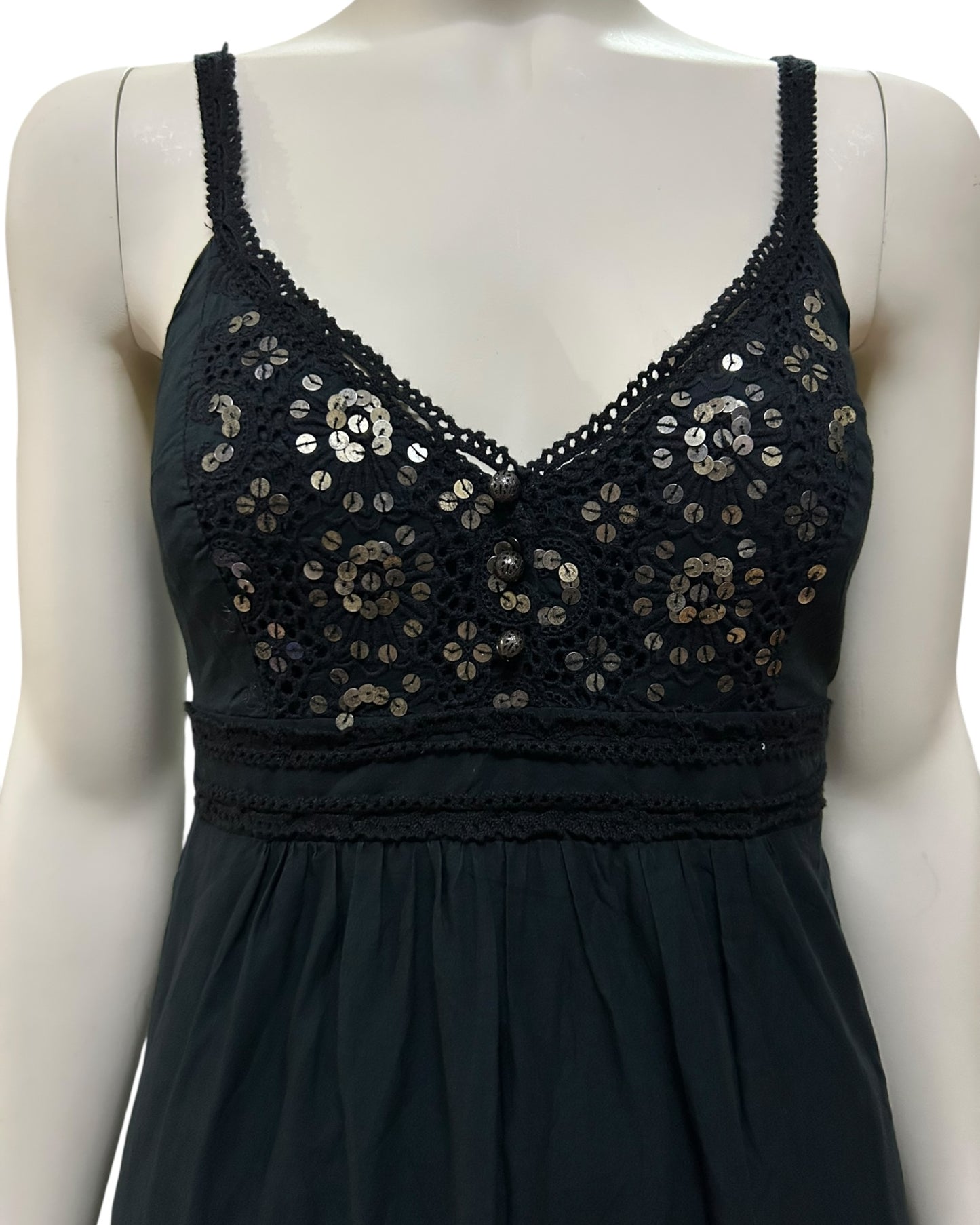 Black Sequin Mini Dress Small